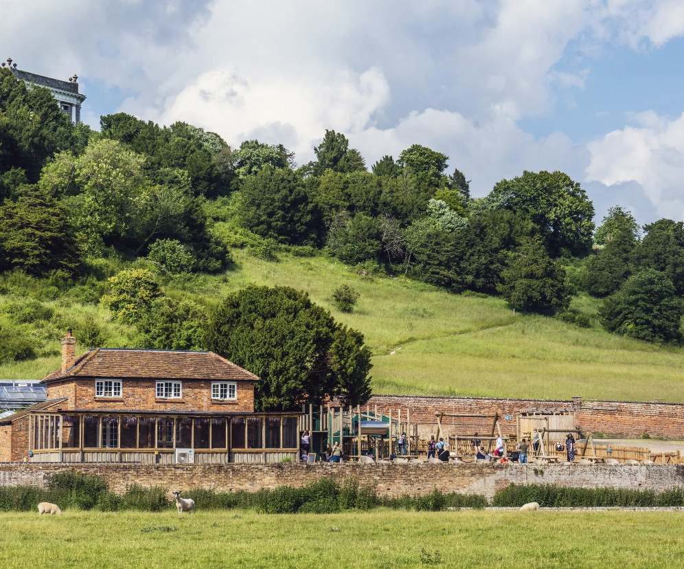 Outdoor venue in The Walled Garden West Wycombe, ideal for events with lush greenery. - Banner