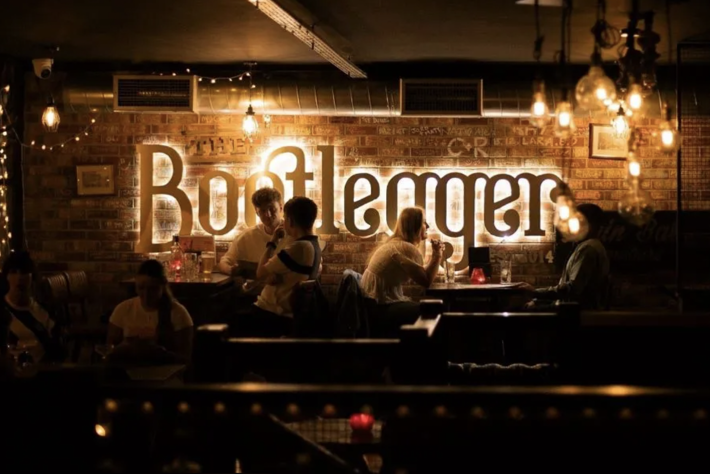Atmospheric Bootlegger Bars Leeds venue for private VIP receptions and networking events. - Banner