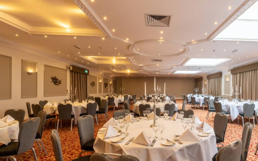 Elegant Grand Prix Suite at Whittlebury Park, perfect for weddings and corporate events.