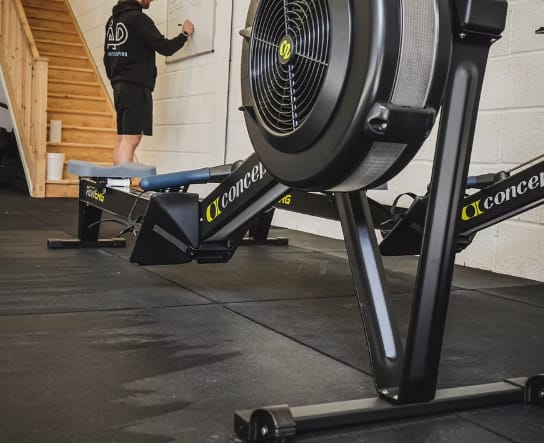 AD GYM wellness activation space for corporate retreats and team-building fitness events.
