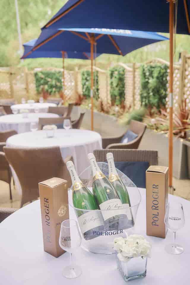 Elegant outdoor dining at Le Café Restaurant in Voco Reading, ideal for events and gatherings.