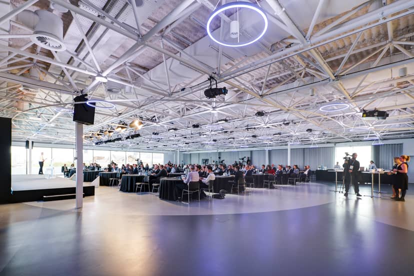 Illuminate Science Museum conference venue modern ceiling