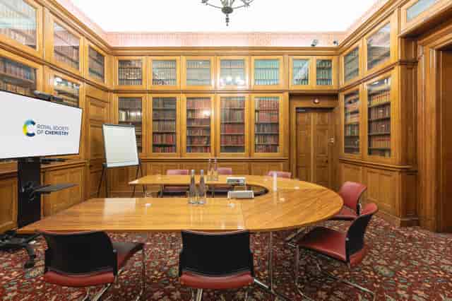Hinshelwood Room boardroom at Royal Society of Chemistry for executive meetings and presentations.