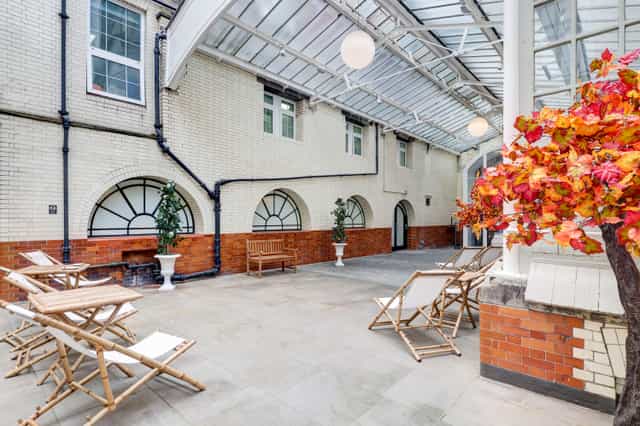 Science Museum event space, glazed roof, reception, networking