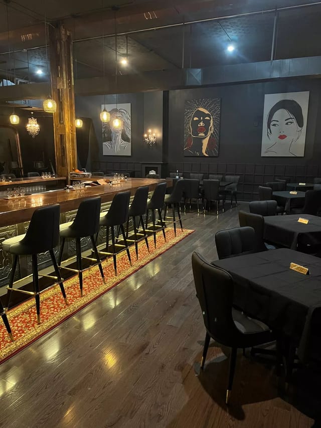 Elegant event space in The Rock Steakhouse, ideal for corporate gatherings or parties.