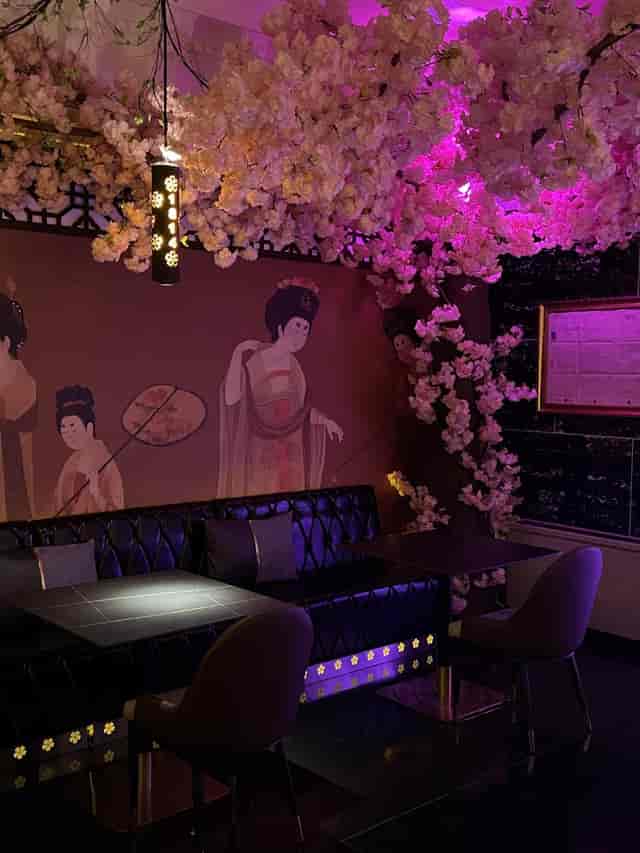 Karaoke Function Room at Shanghai 1814: elegant design, plush sofas for events.