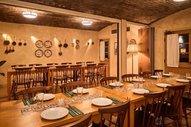 Intimate SOLMAR private dining room at Casa Mayfair, ideal for cozy events and gatherings.