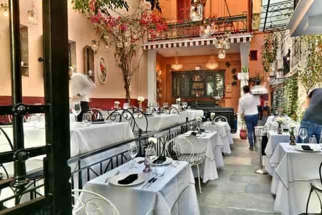 Charming venue at 2 Mazi Restaurant, elegant for corporate dinners and intimate events.