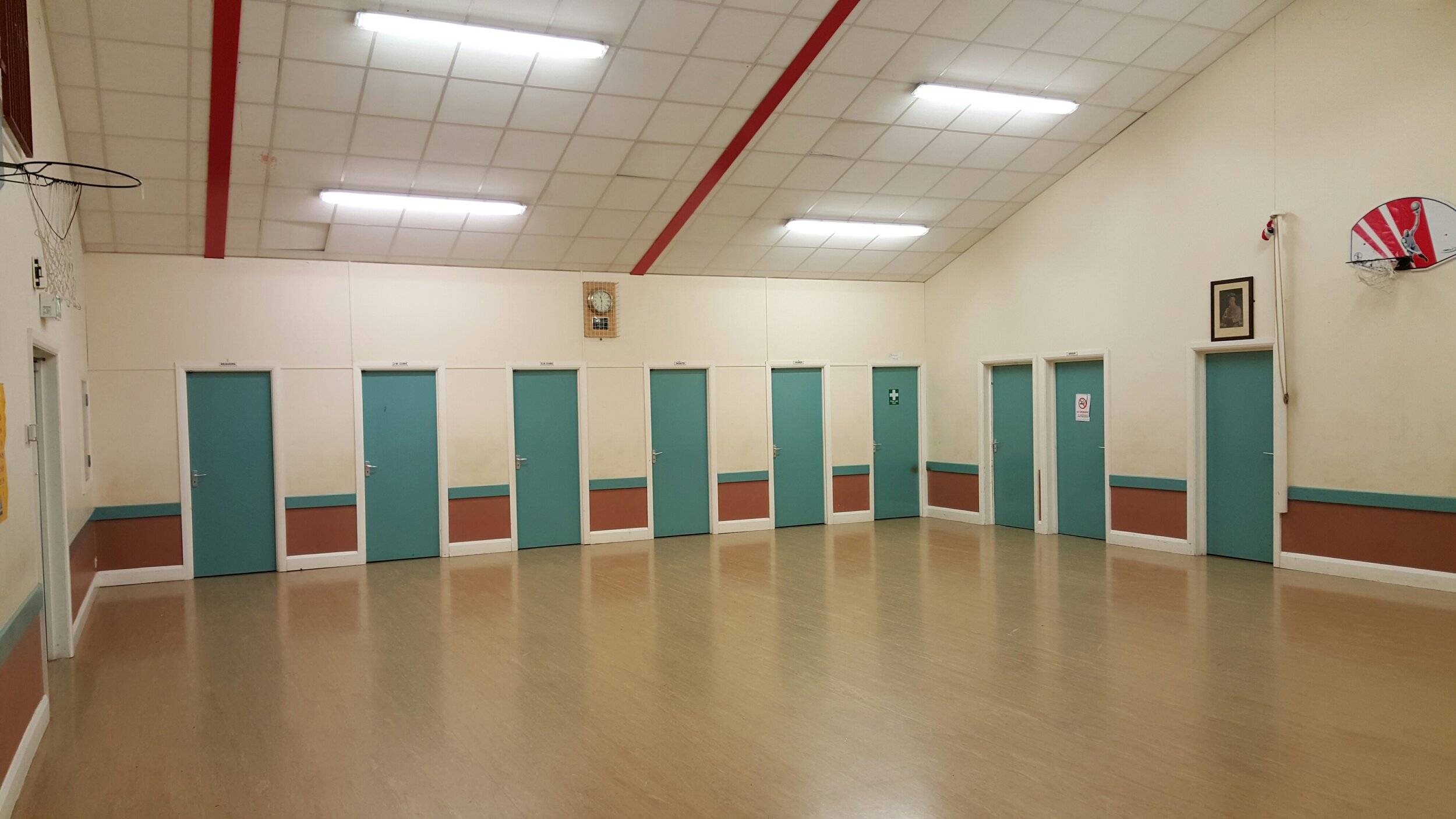 Main Hall in Cox Green Scout Hut, versatile space for events and meetings.