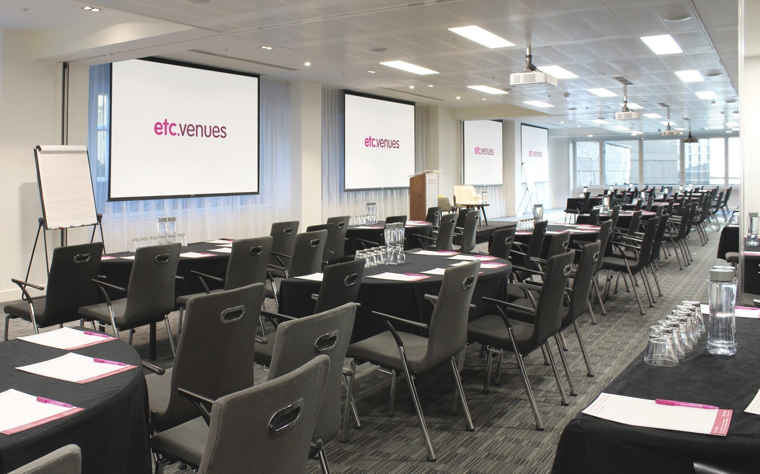 Modern meeting room at etc.venues Fenchurch Street, ideal for corporate events and workshops.