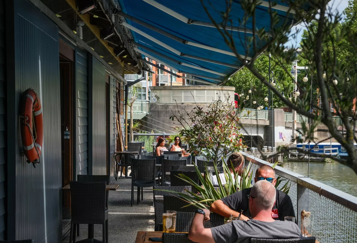 "Harbour House Bristol venue with riverside seating for casual meetings and events" - Banner