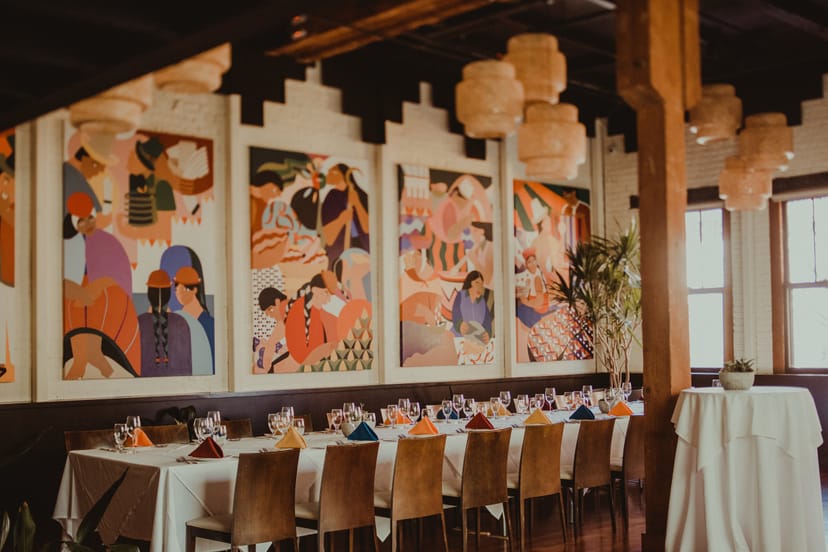Elegant dining setup in Tupai Room, Andina, perfect for events and gatherings.