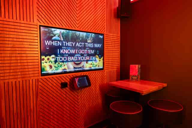 Private karaoke room at BOX Below Piccadilly for team-building and celebrations.