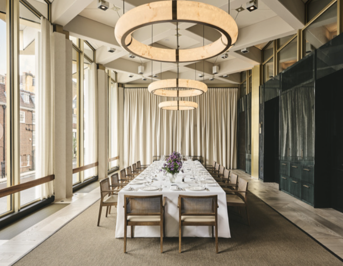 Elegant dining space at The Pavilion, ideal for corporate events or intimate dinners.