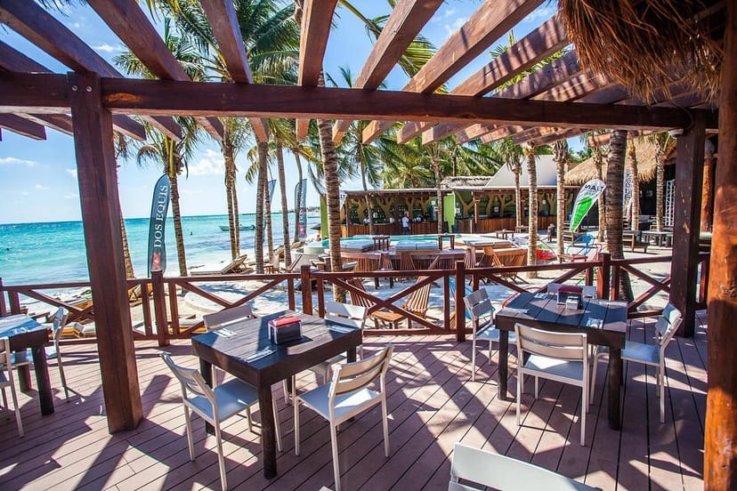 Vibrant outdoor meeting space at Blue Parrot for corporate retreats and team gatherings.