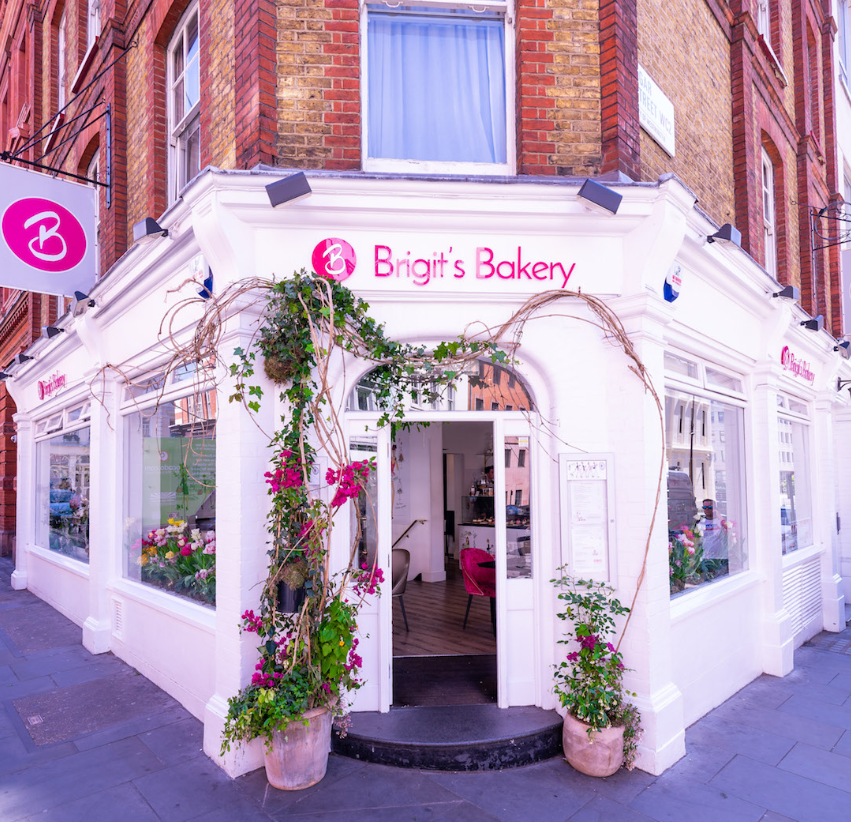Charming Brigit's Bakery in Covent Garden, ideal for casual meetings and events.