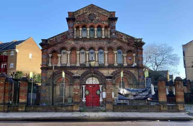 Historic venue with intricate brickwork, perfect for conferences and social events.
