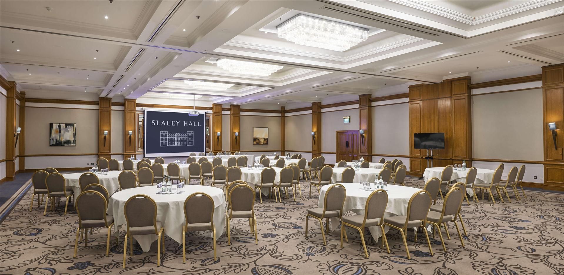 Main Function Suite at Slaley Hall: elegant space for conferences and banquets. - Banner