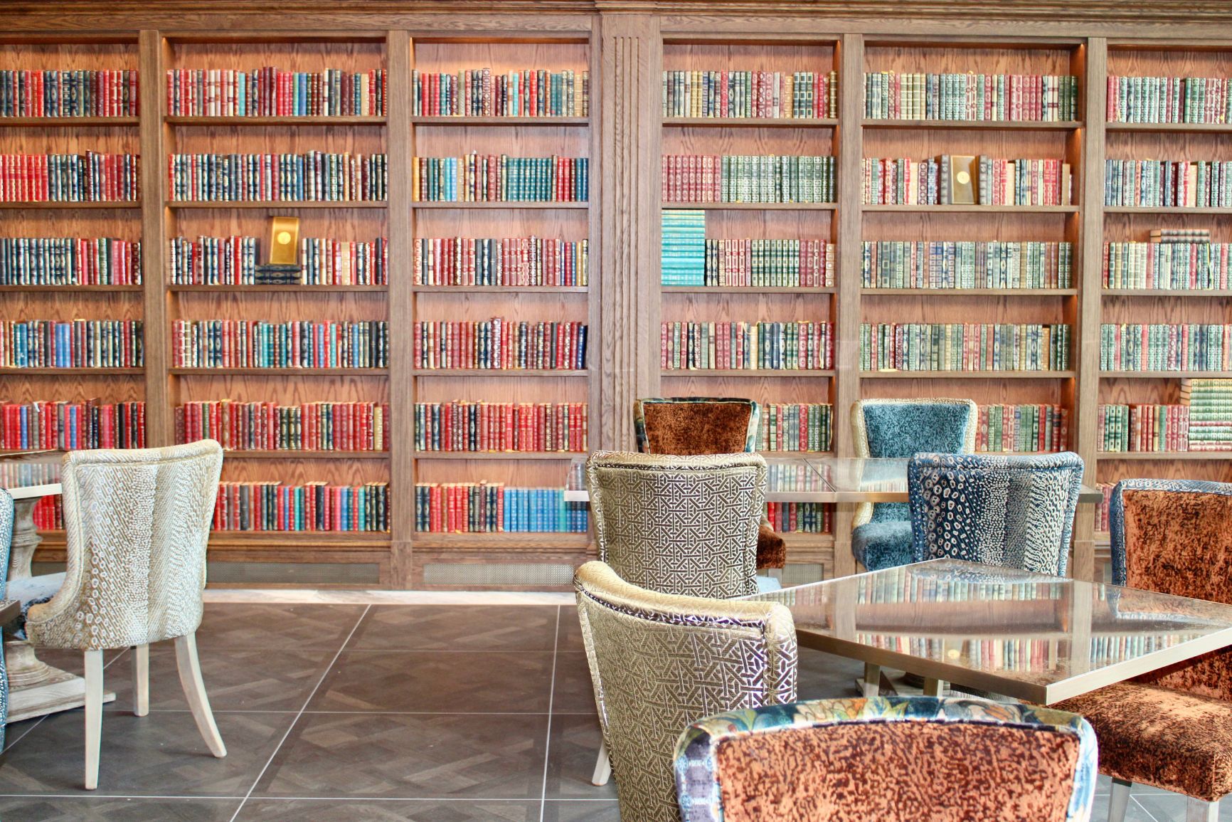 Luxury library boardroom at Aldwark Manor Estate for intimate networking and corporate meetings.