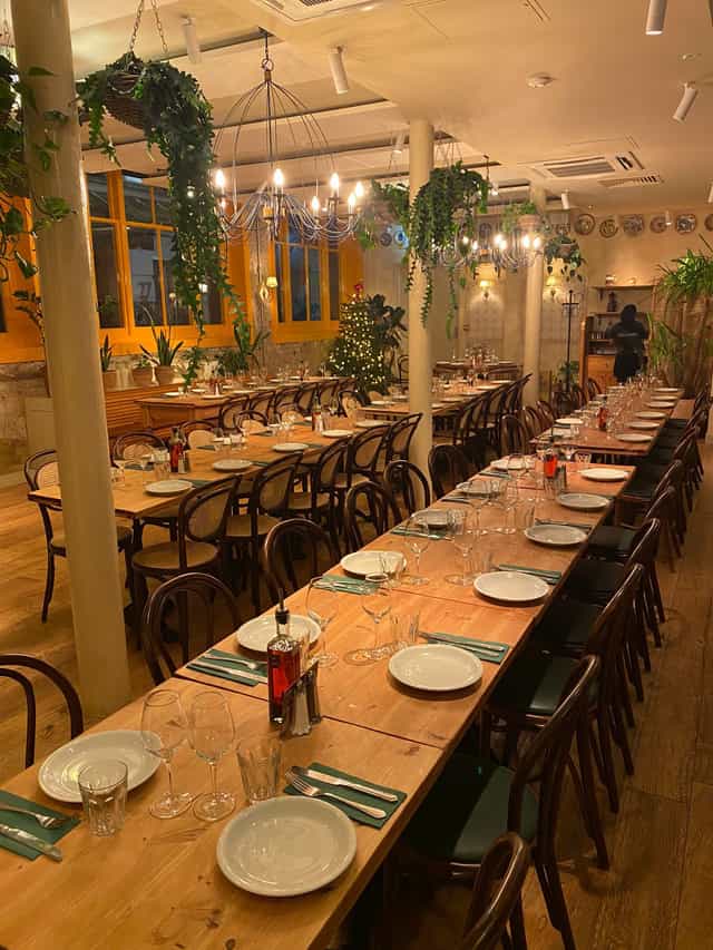 Elegant dining setup at Garden Side, Casa Mayfair for intimate gatherings and events.