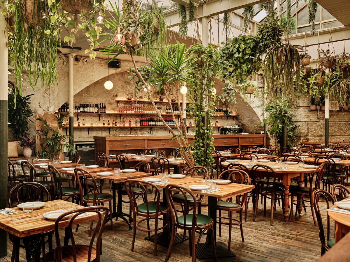 Stylish Casa do Frango venue with greenery, perfect for events and gatherings.