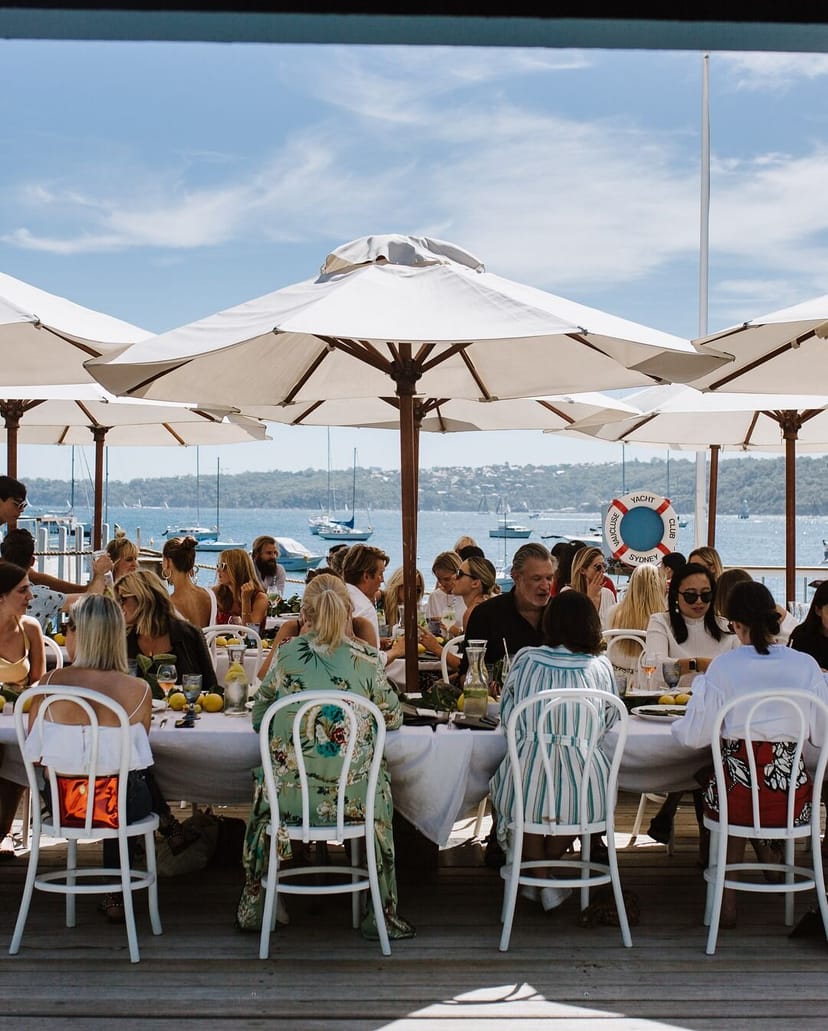 Outdoor dining at Vaucluse Yacht Club, ideal for corporate events and networking.
