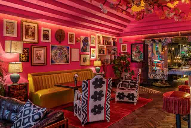 Maximalist YOPO Bar at The Mandrake, ideal for VIP receptions and creative off-site events.