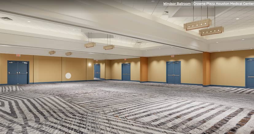 Spacious Windsor Ballroom at Crowne Plaza, perfect for events and meetings.