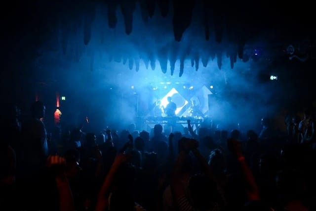 Badlands Bar event venue with dramatic lighting for high-energy concerts and corporate activations.