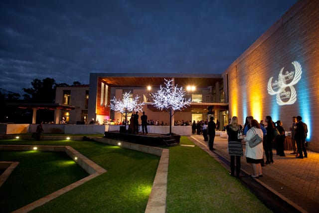 The University Club of Western Australia banquet hall for high-end corporate networking events.