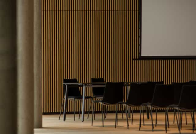 Sleek conference room in Sakura, Nobu Warsaw for meetings and presentations.