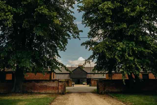 Childerley Hall adjoining courtyard for rustic-chic weddings and corporate retreat events.