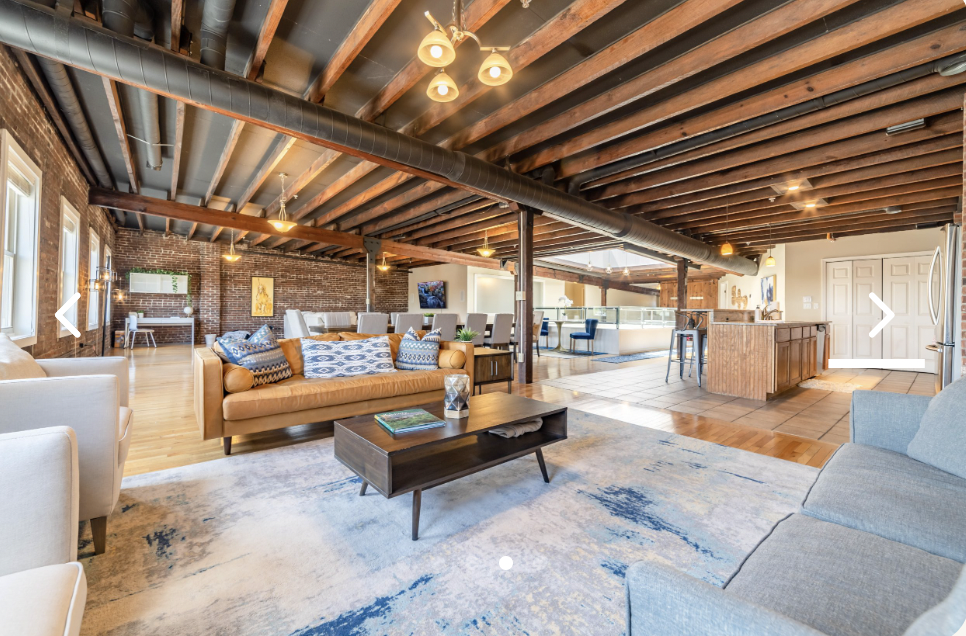 Spacious venue with modern decor for group stays and networking events at The Swepson Guesthouse.