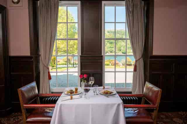 Knipoch House Hotel venue with scenic water views for upscale VIP business lunches.