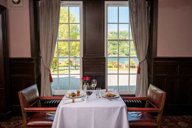 Knipoch House Hotel venue with scenic water views for upscale VIP business lunches.