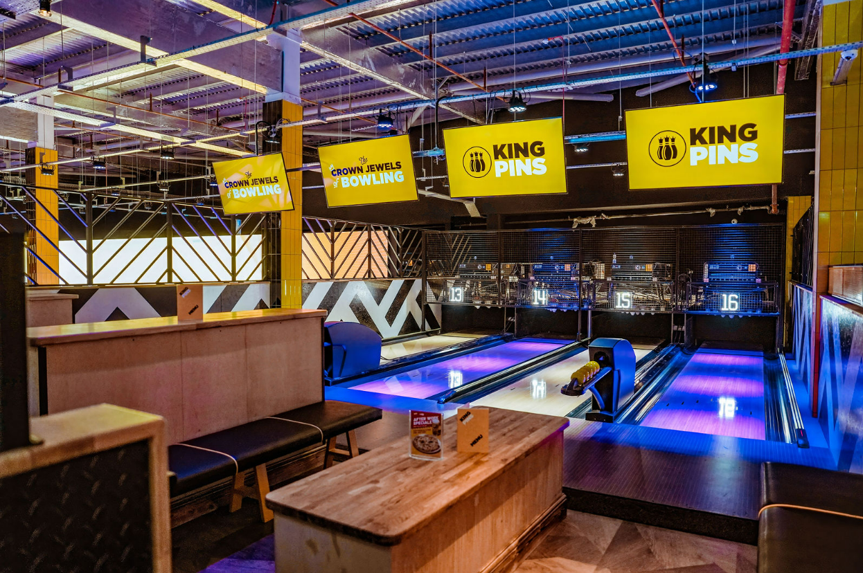 Vibrant bowling venue in Glasgow for corporate events and team-building activities.