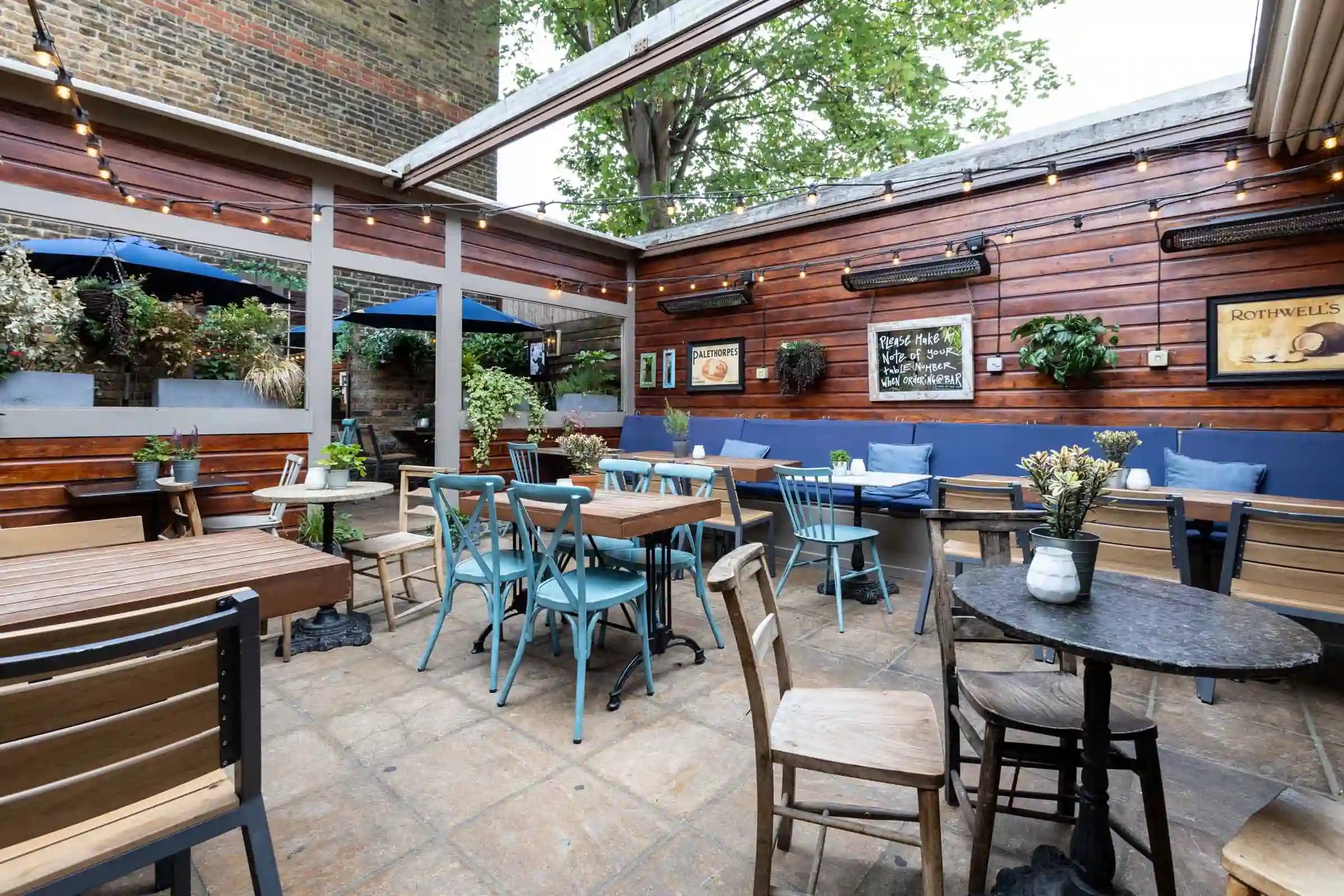 Charming outdoor venue at Whippet Inn for casual corporate meetings and social events.