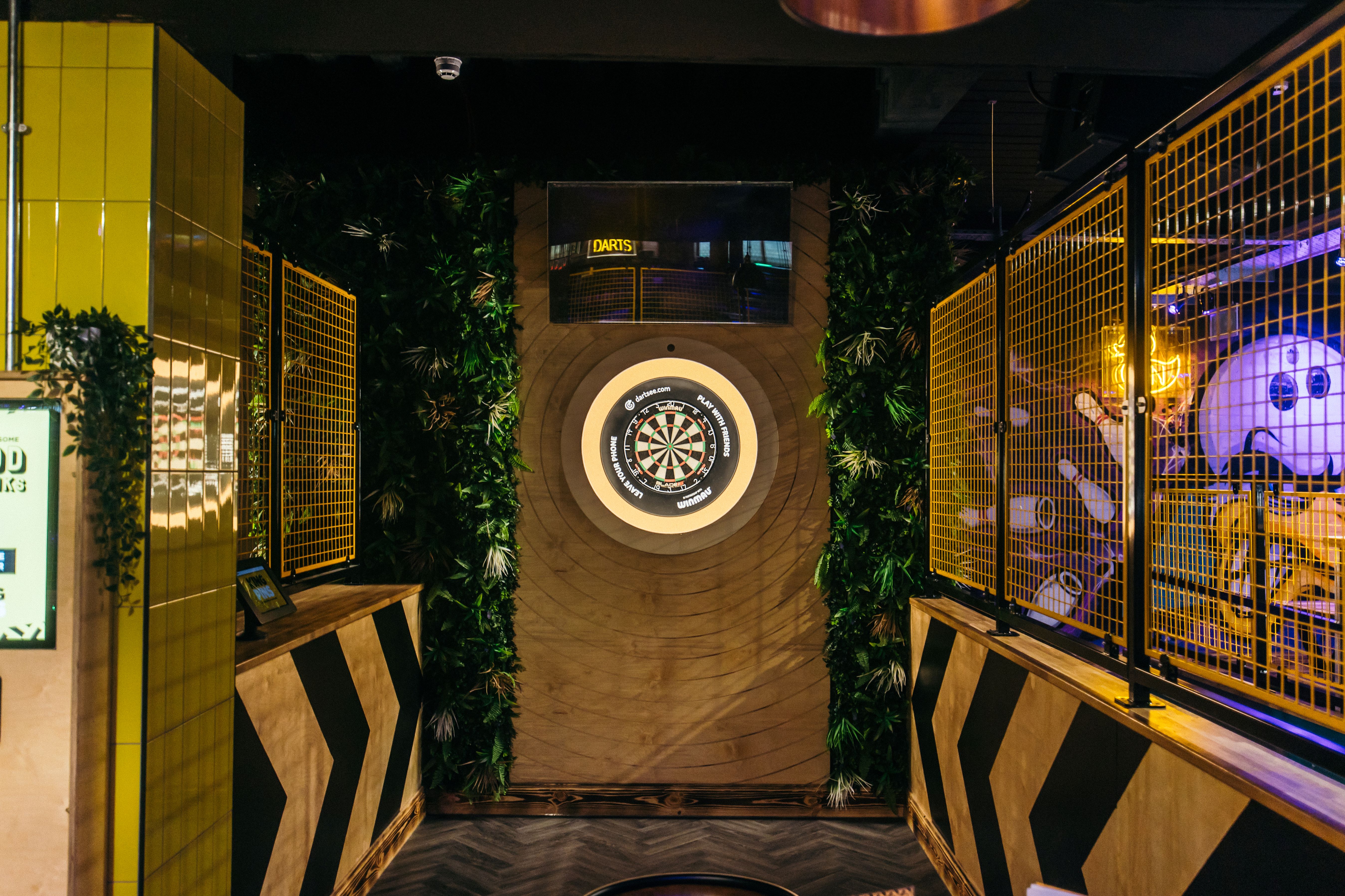 Bullseye Zone at King Pins Belfast, featuring dartboard for corporate events and gatherings.