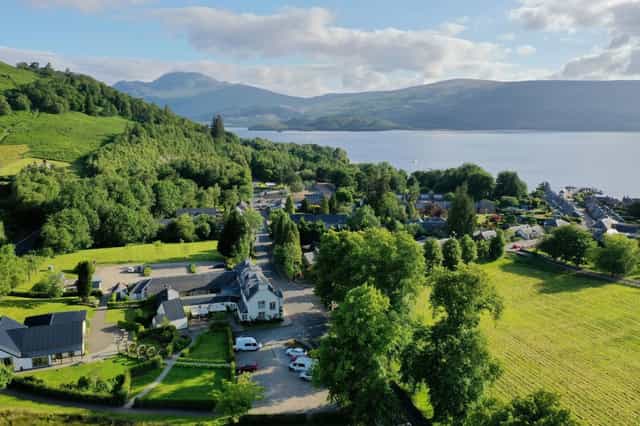 Event Space & Gardens at Loch Lomond Arms, ideal for retreats with scenic outdoor views.