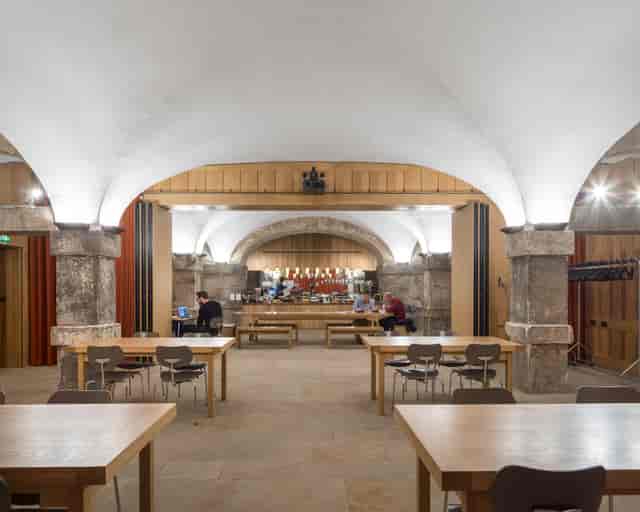 Historic Crypt venue with vaulted architecture for intimate networking and breakout events.