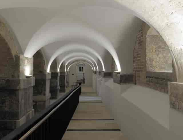 The Crypt at Spitalfields, a vaulted architectural space for cocktail receptions and networking.