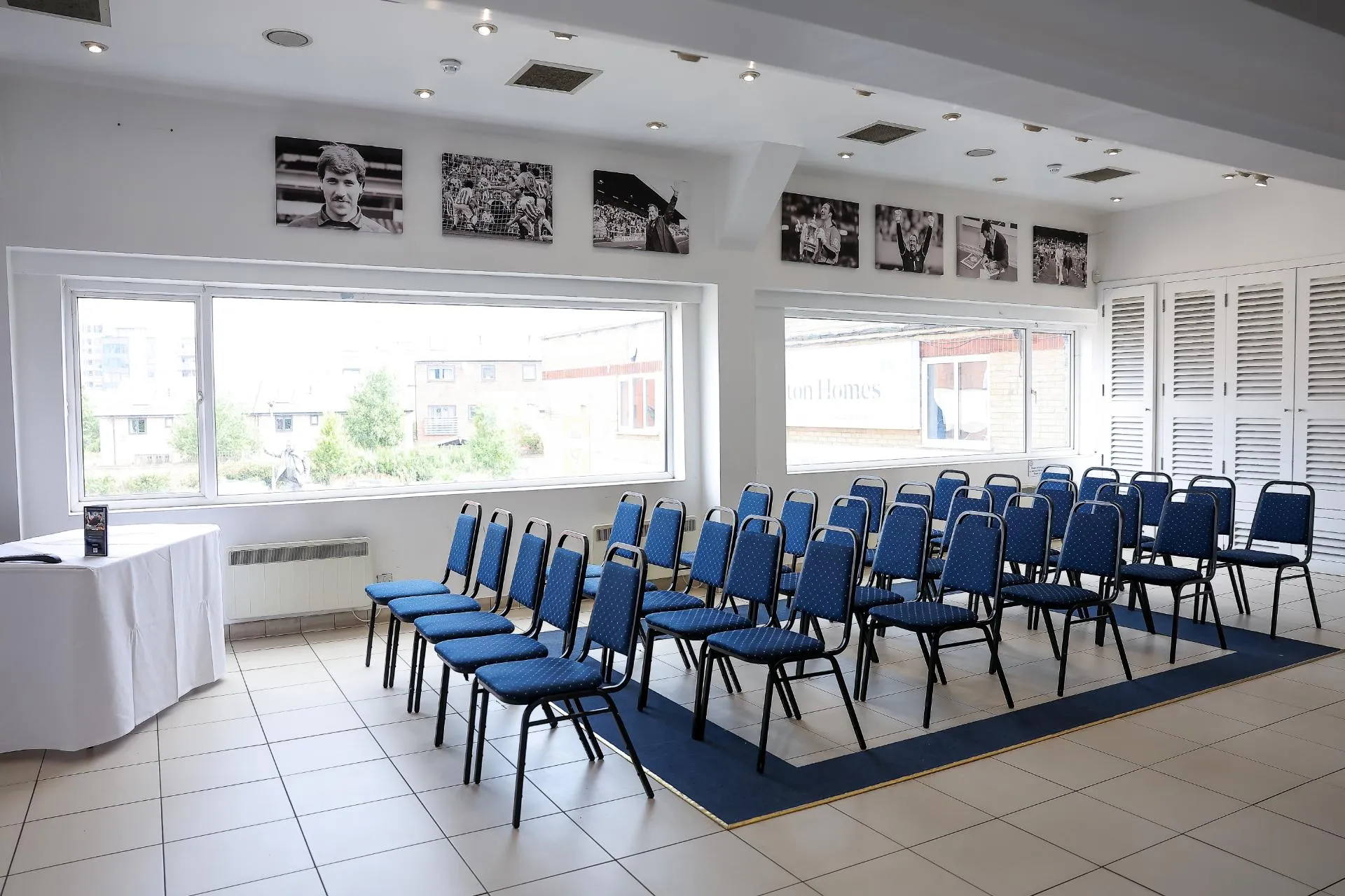 David Seaman Suite at Peterborough United FC, bright meeting space for seminars and events.