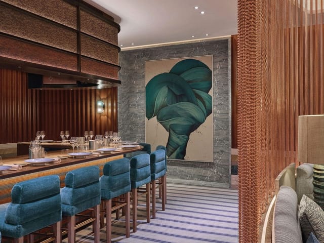 Pavyllon London private dining room for upscale corporate events and executive meetings.