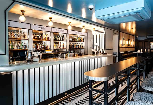 Modern Upstairs Bar in Swift Borough for upscale networking and corporate happy hour events.