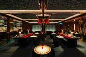 Dragon private dining room, Isabel Mayfair: moody upscale lounge for VIP networking and receptions.