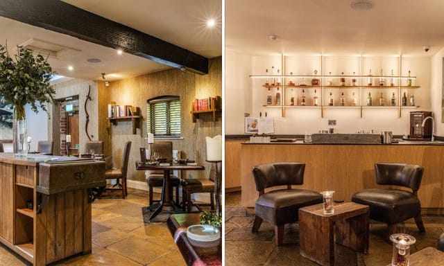 Tasting Room at Restaurant Sat Bains: cozy event space for gatherings and receptions.
