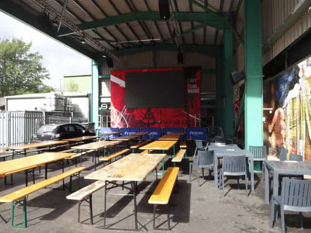 Spacious outdoor venue at Ye Olde Trip to Jerusalem for events and gatherings.
