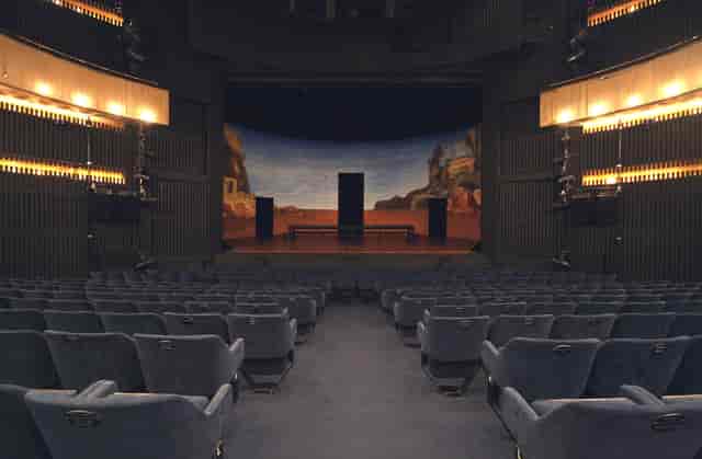 Main Stage at Nottingham Playhouse: spacious theater ideal for events and performances.