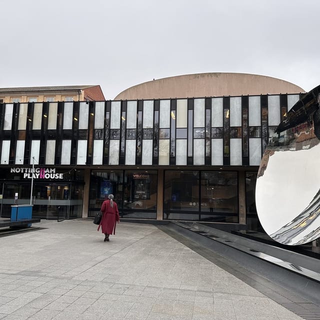 Nottingham Playhouse venue with large glass windows, ideal for events and meetings.