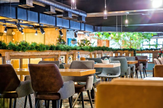 Annie's Burger Shack Nottingham: Modern rustic event space, flexible seating.